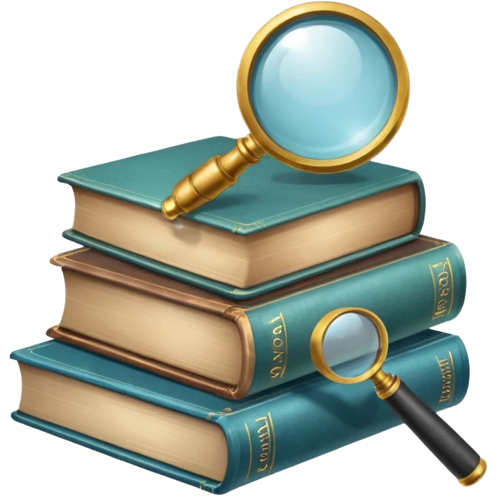 stack of pathology books with a magnifying glass emoji