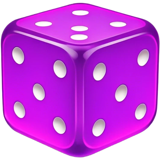 neon violet dice emoji