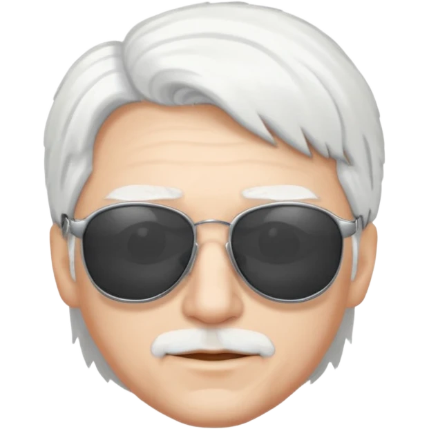 😁 with sunglasses white hair emoji