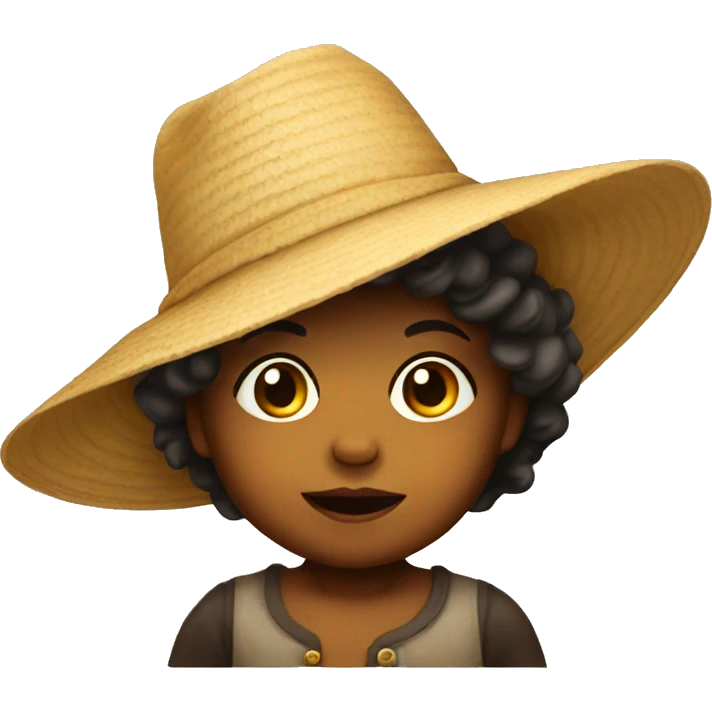 baby with big hat emoji