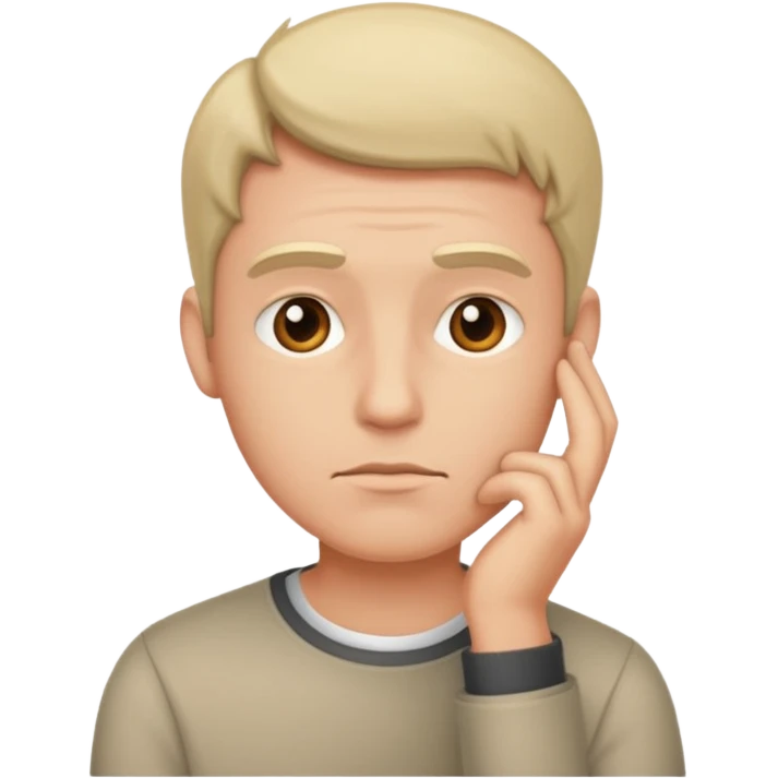 men thinking emoji