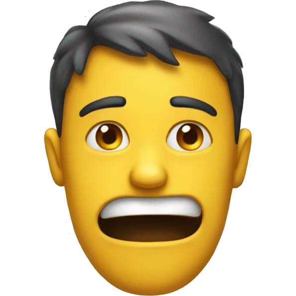 Yellow emoji with Nonsensical, unintelligible expression  emoji