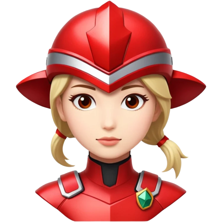 Female red ranger emoji