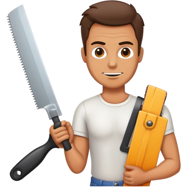 guy holding a saw emoji