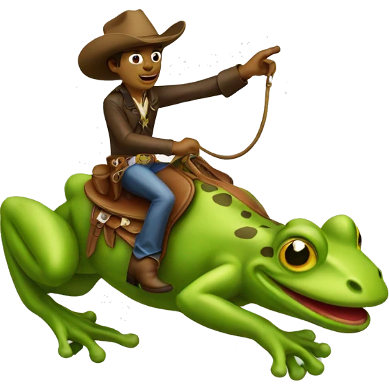 cowboy riding frog emoji