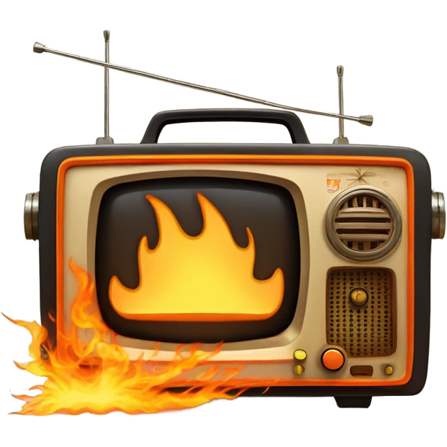 radio on fire emoji
