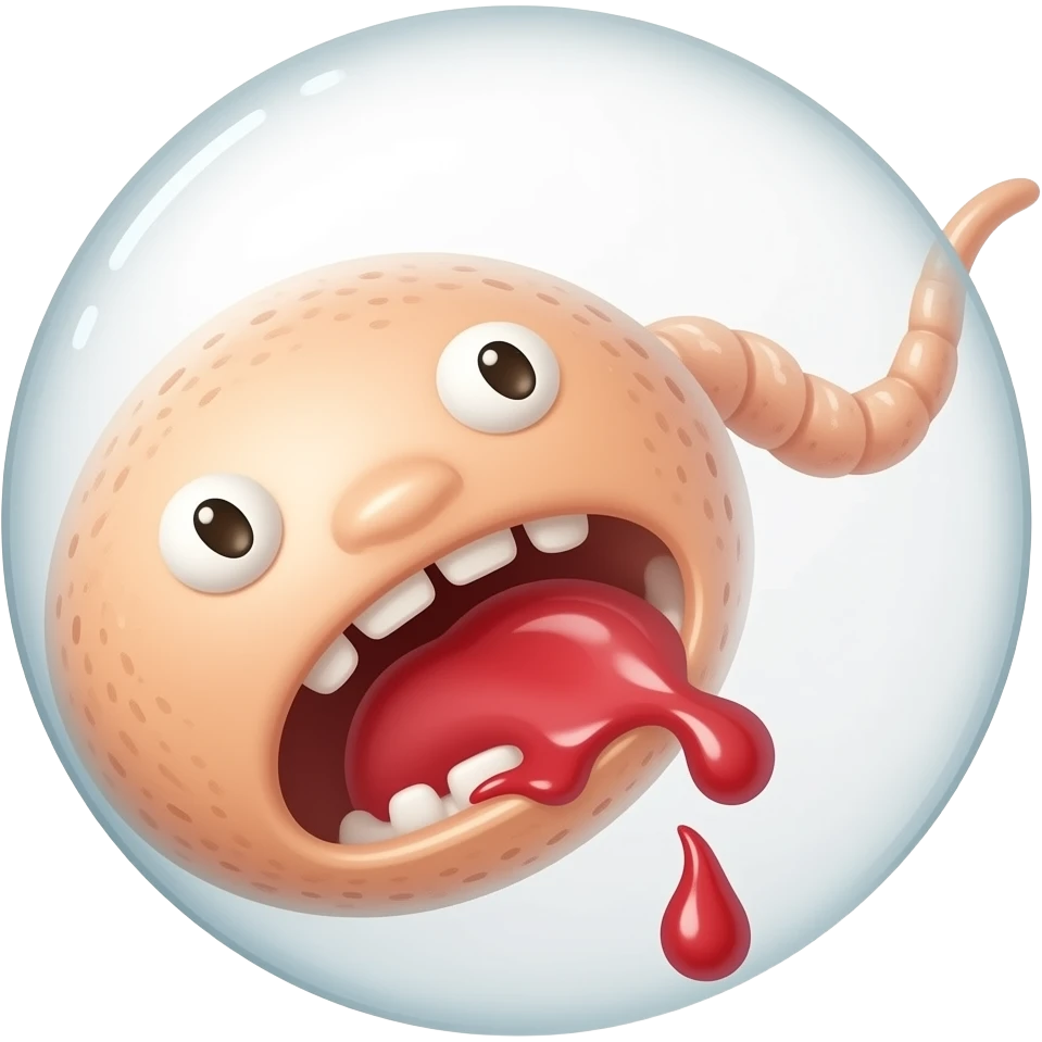 Espermatozoide con hambre emoji