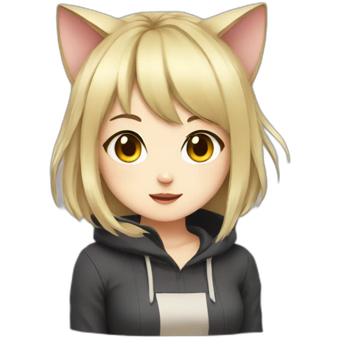 Anime girl cat emoji