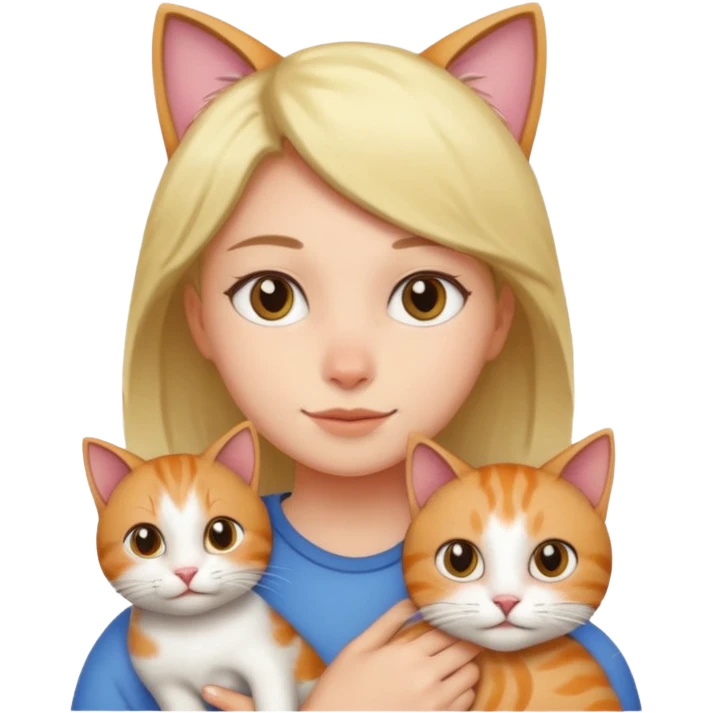 person with cat on their shoulder emoji