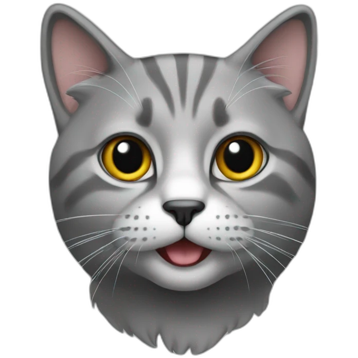 Cat grey emoji