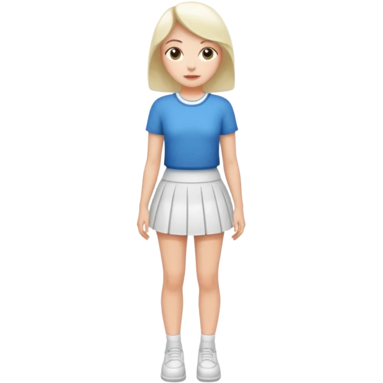 white very short skirt emoji