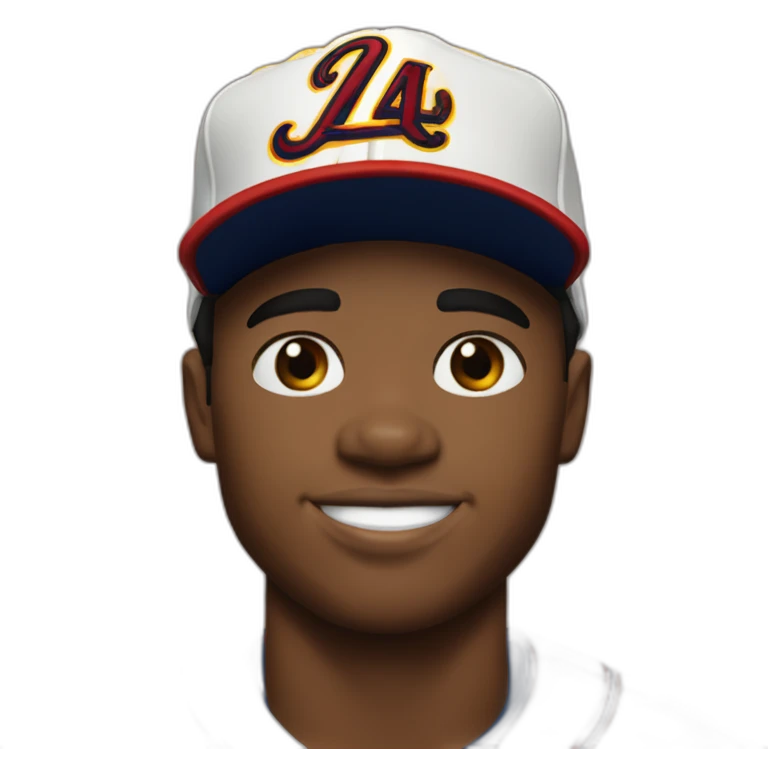 Ronald acuña junior con gorra de leones del caracas emoji