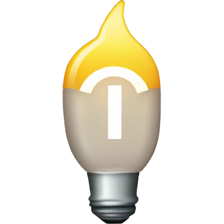 emoji light in the middle of the letter G emoji
