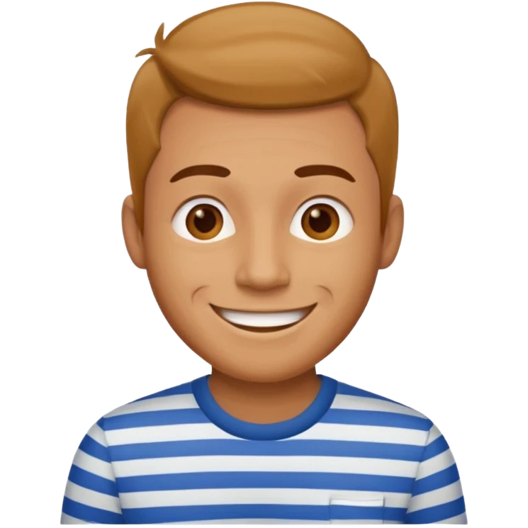 male in stripped shirt emoji