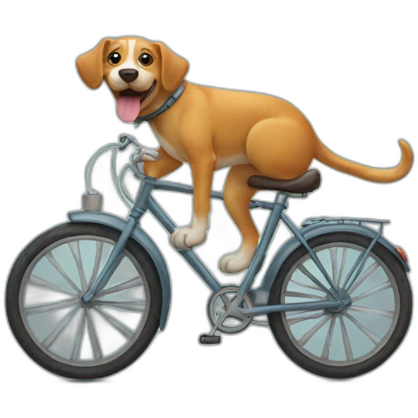 Dog on bike emoji