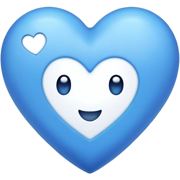 Blue heart with the words Hi Cutie! in the middle  emoji