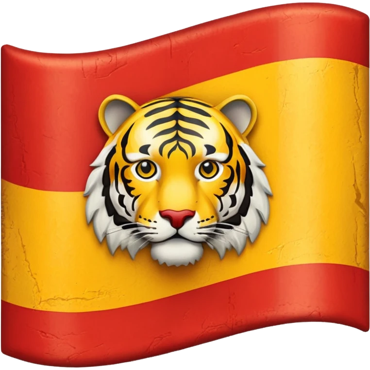 We need a flag in red and yellow. We need a tiger emblem on it. emoji