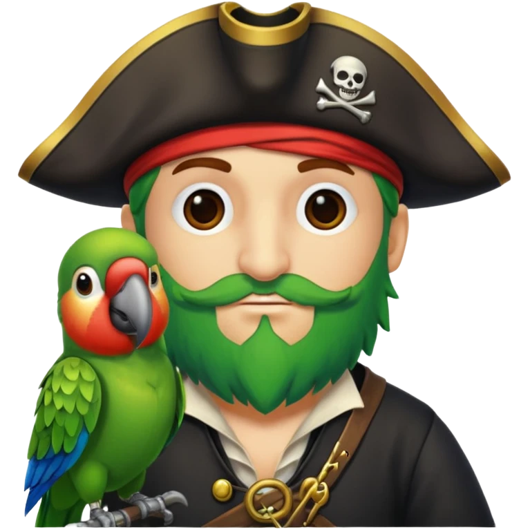 pirate and parrot emoji