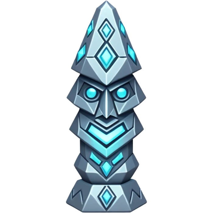 fantasy magic ssilver totem low poly emoji