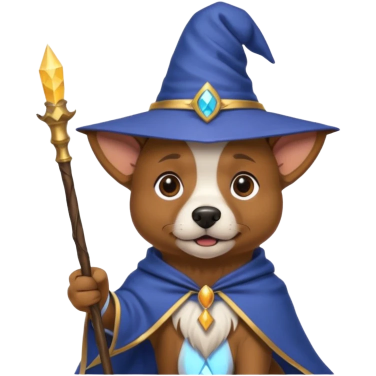 Dog wizard emoji