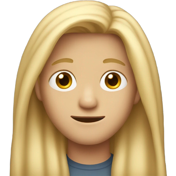 Boy with long blonde hair  emoji