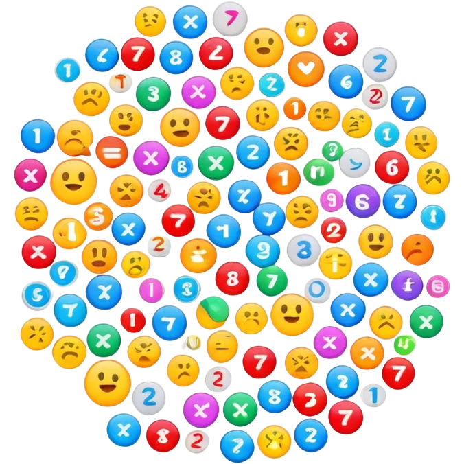 Surrounded by numbers ￼ emoji