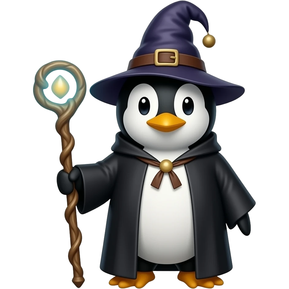 Penguin Wizard emoji