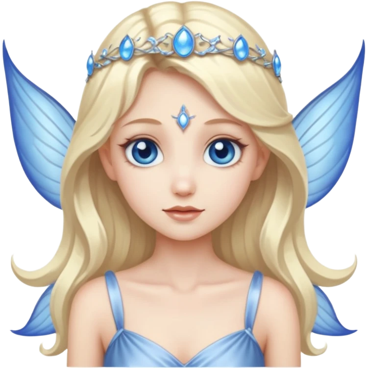A pale blue eye blonde moon fairy emoji