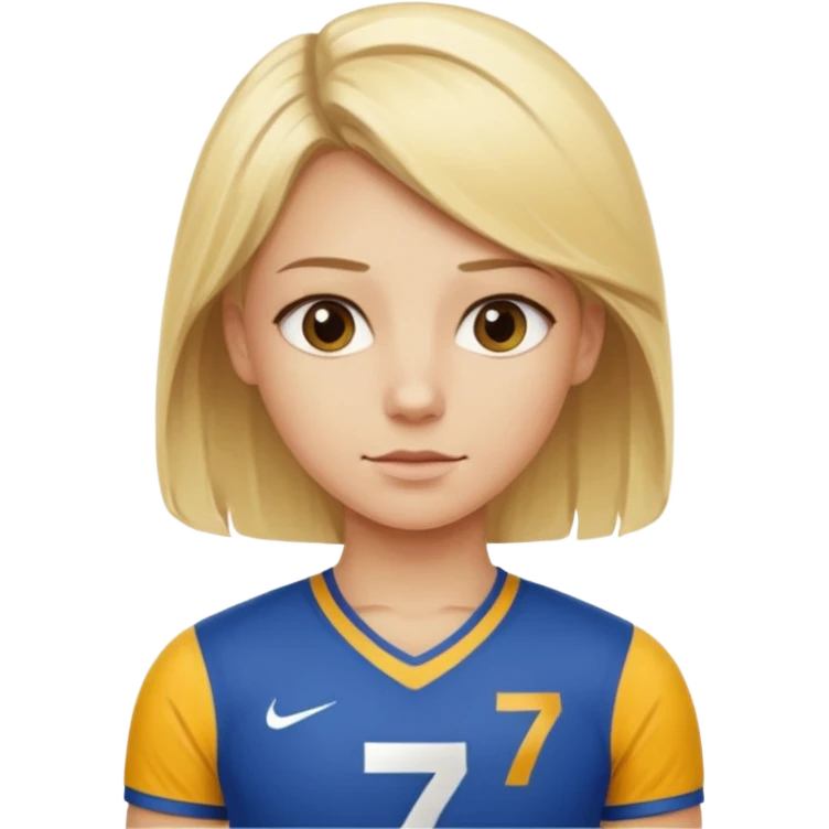 blonde Number 7 Printed Athlete emoji