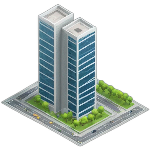 skyscraper isometric emoji