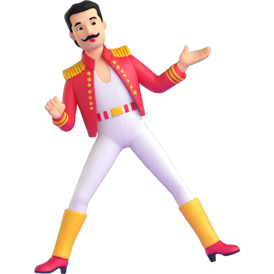 freddie mercury full body emoji
