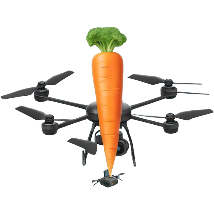 Drone with a carrot emoji