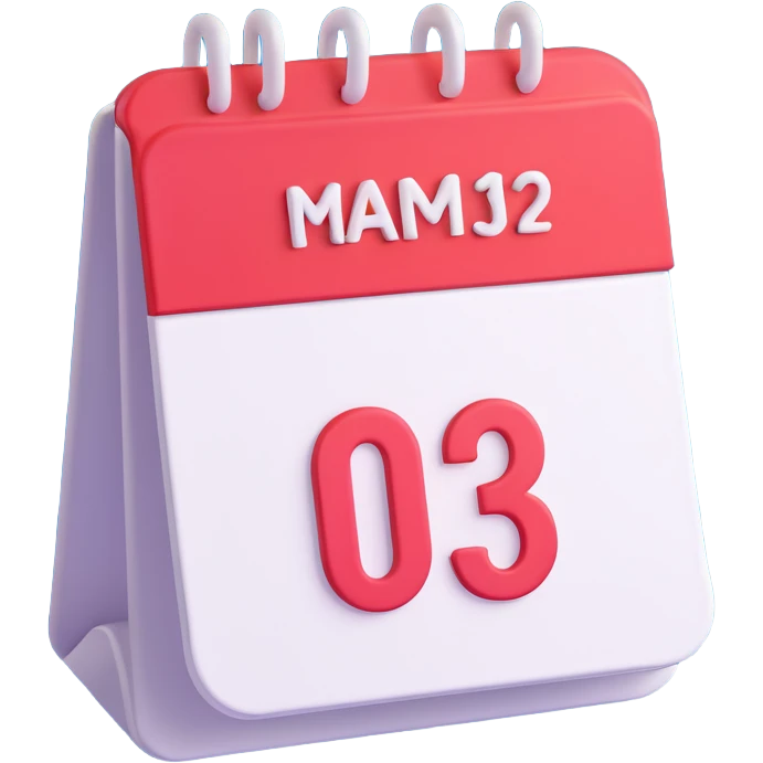 vibrant colorful 3D calendar icon without date emoji