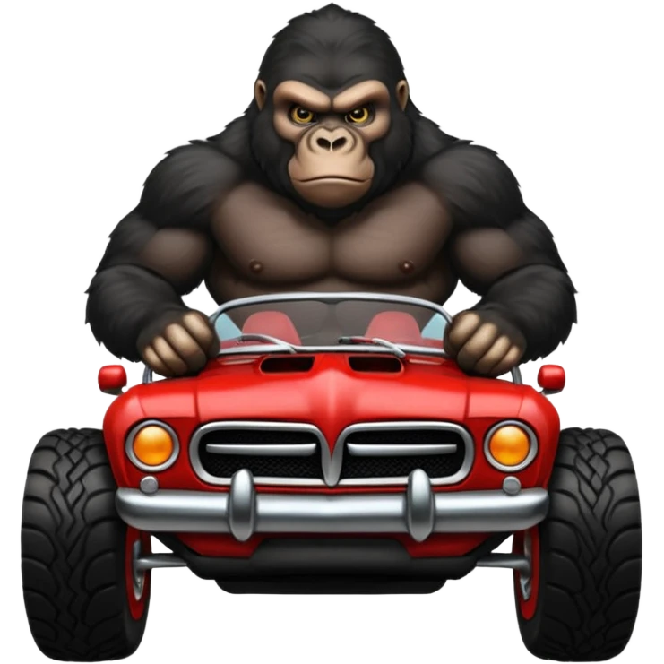 Gorilla driving a hellcat emoji