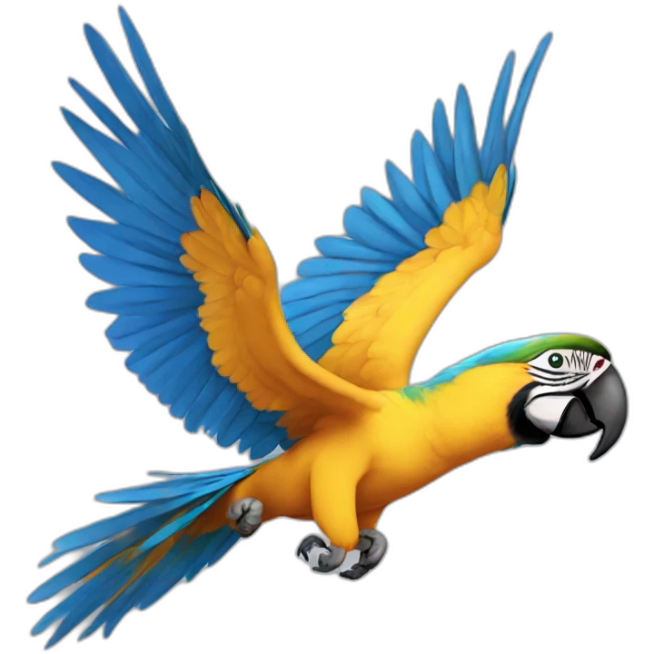 Blue And Gold Macaw Flying emoji