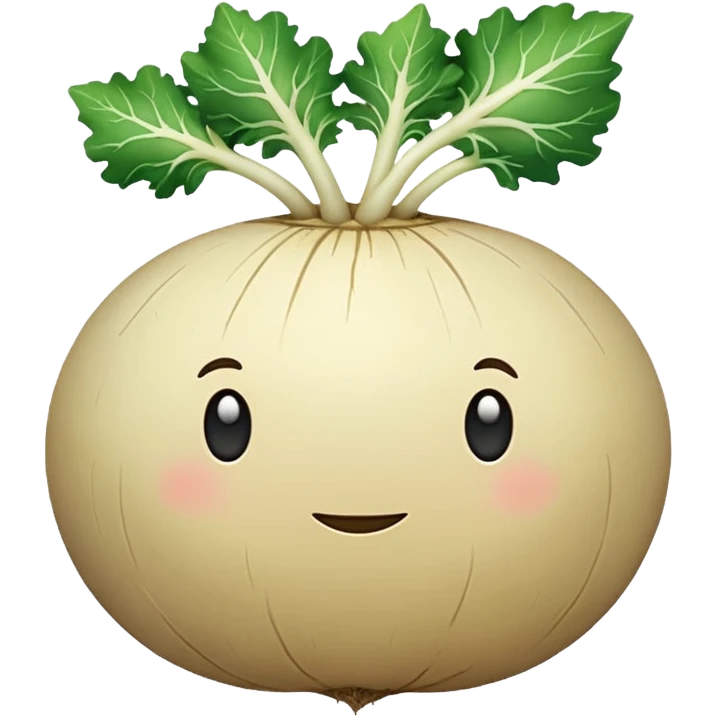 white turnip icon. Transparent background emoji