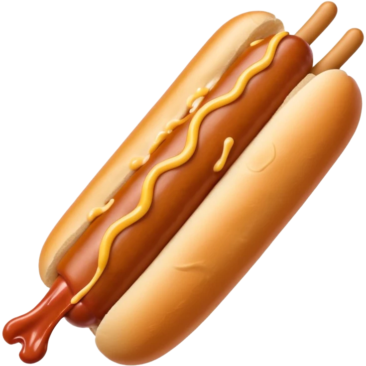 Eating comically large brown hotdog dipped in milk emoji