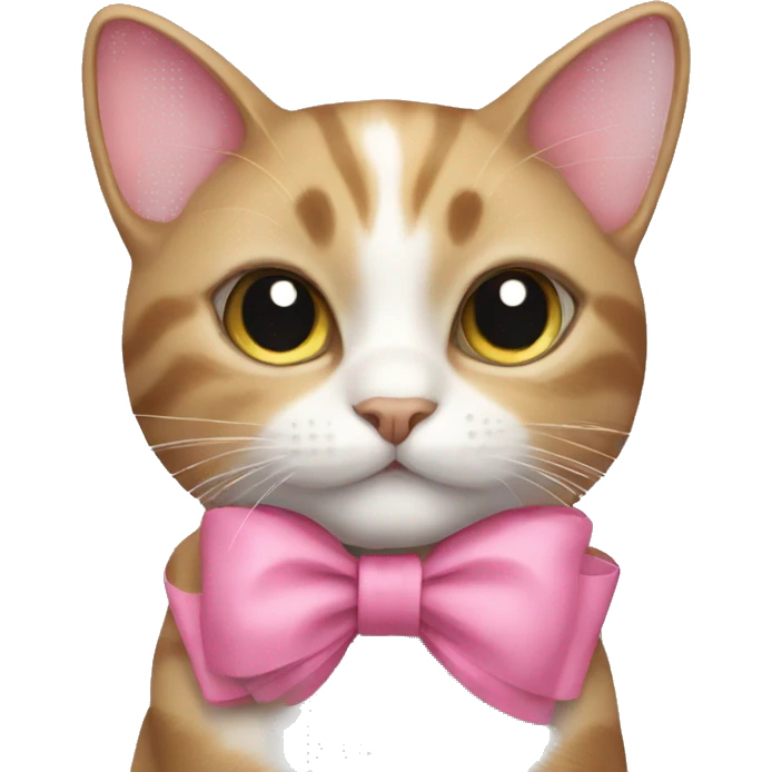 cat with pink bow emoji