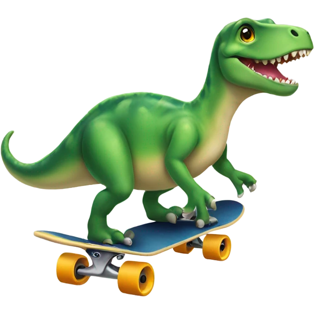 Dinoussaur skate emoji