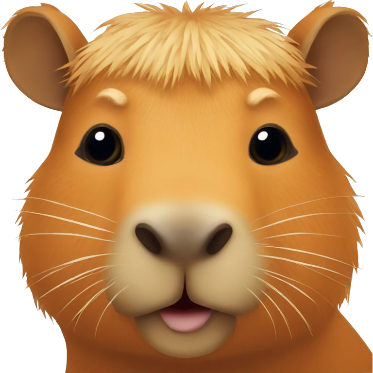 Capybara with orange emoji