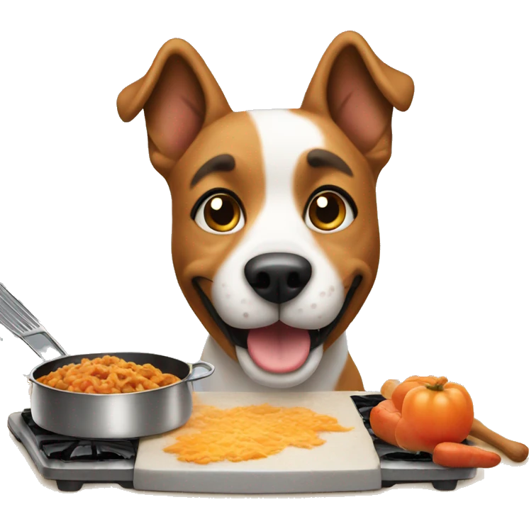 Dog cooking emoji