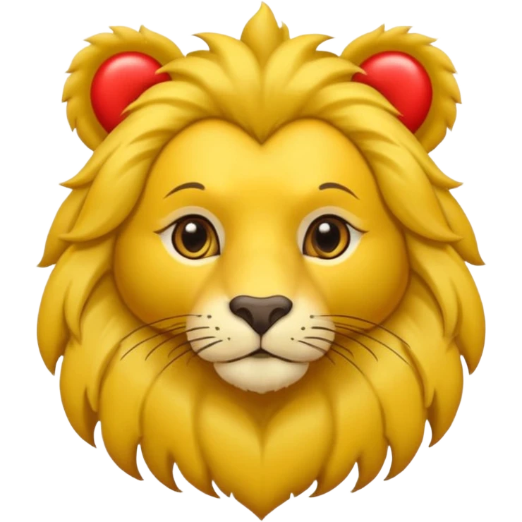 León con corazones en el ojo emoji