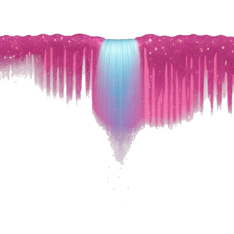 Pink ombre waterfall with glitter  emoji