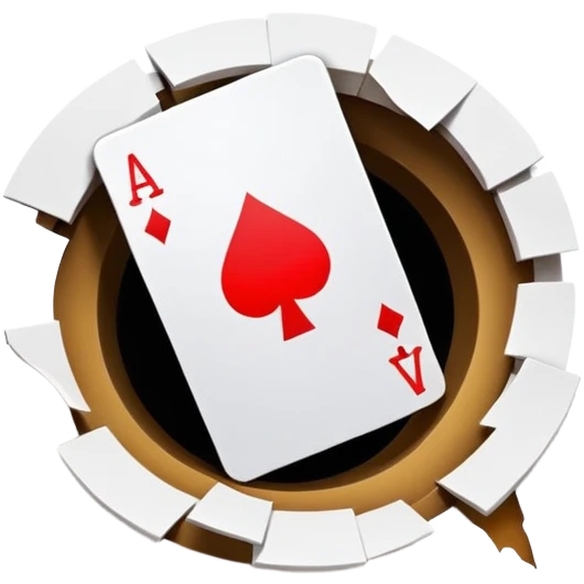 ace card going into a hole in the ground emoji