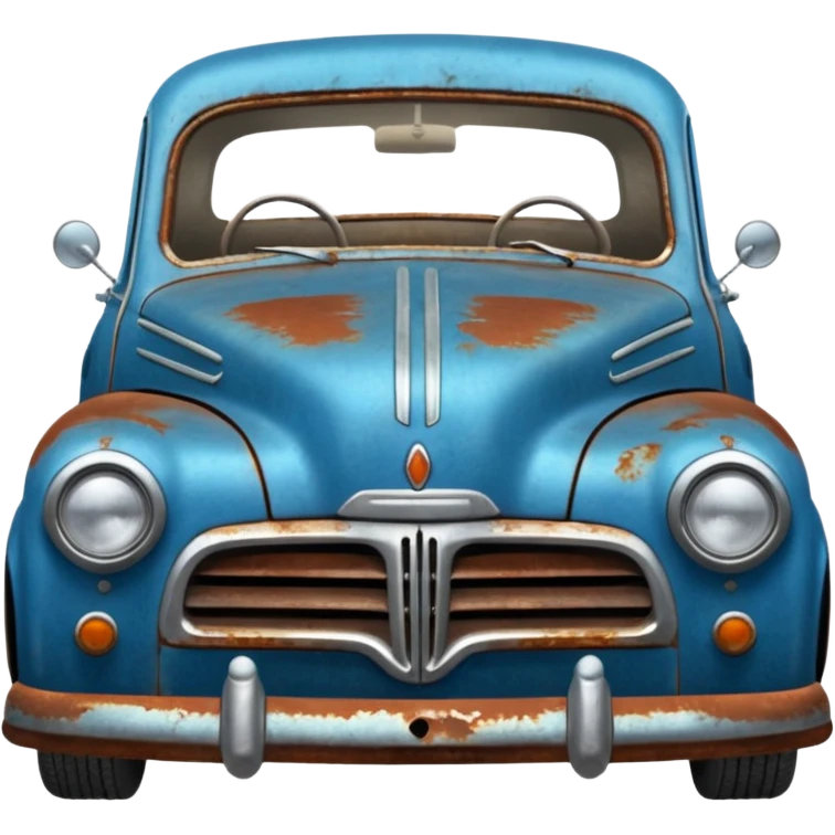 blue old car emoji