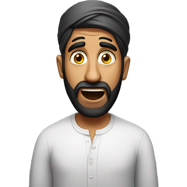 Quite scared Punjabi guy emoji