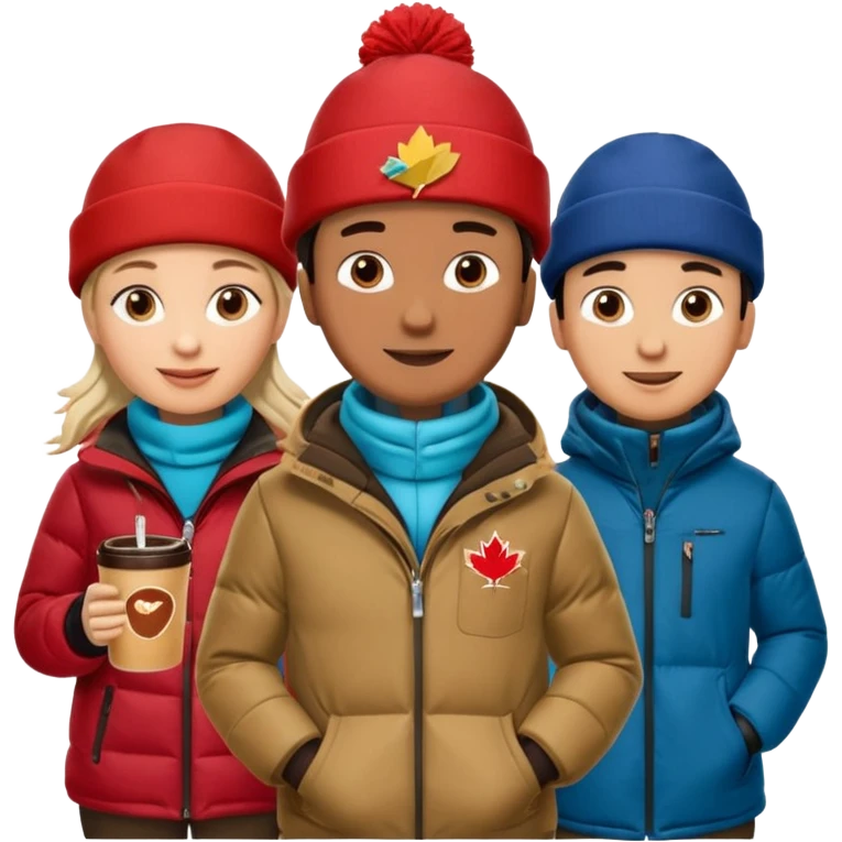 Canadians in a Tim hortons all talking emoji