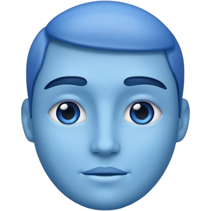Blue face  emoji