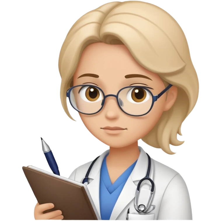 psychiatrist or therapist, mental health professional with notebook emoji