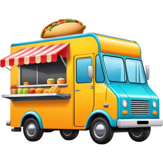 Happy food truck emoji